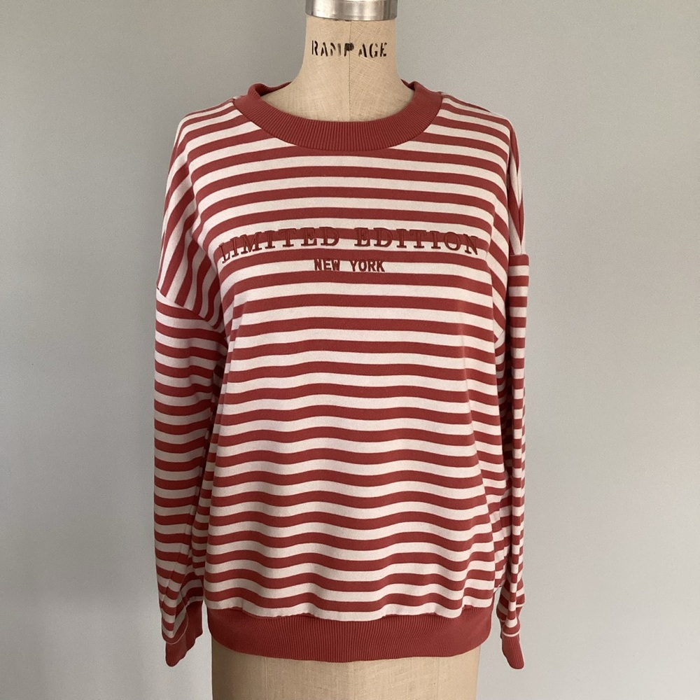 Forever 21 Limited Edition Striped Sweatshirt Size Medium